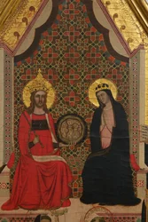 Detail der Jungfrau, Christus und 17 Heiligen